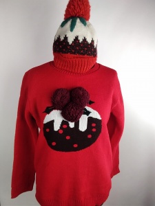 Sweter świąteczny Boohoo rozmiar 38-40 +czapka 