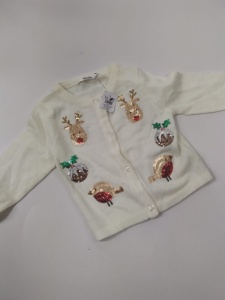 Sweter świąteczny M&Co na 9-12 miesięcy 
