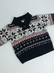 Sweter świąteczny norweski George na 3-6 miesiące 