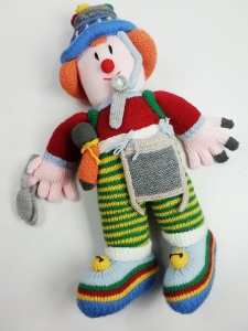 Zabawka maskotka klown robiony ręcznie 