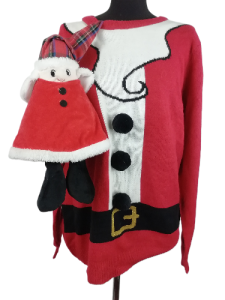 Sweter świąteczny Mikołaj rozmiar 42 +maskotka 