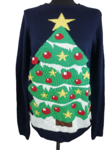 Sweter świąteczny z choinką rozmiar 38