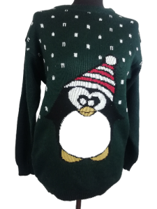 Sweter świąteczny z pingwinem rozmiar 40