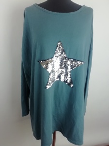 Bluza włoska ze srebrną gwiazdą rozmiar 52 54 
