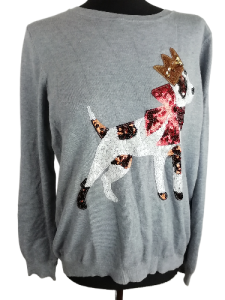 Sweter świąteczny z psem V by Very rozmiar 42
