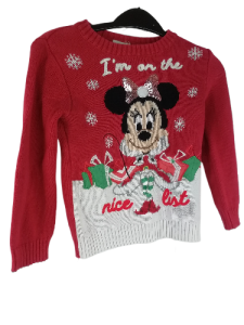 Sweter świąteczny dla dziecka Myszka Disney na wiek 3 4 lata 