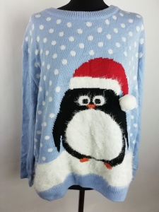 Sweter świąteczny z pingwinem Atmosphere rozmiar 40-42 