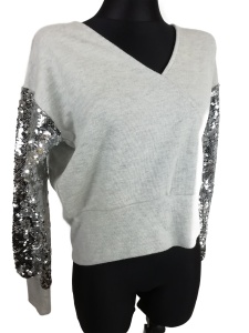 Bluza ze srebrnymi rękawami River Island rozmiar 36-38 