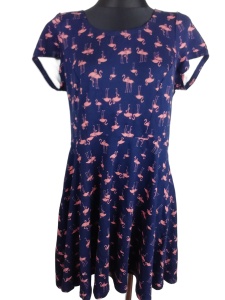 Sukienka w różowe pelikany South rozmiar 42