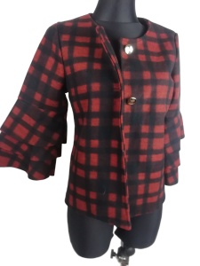 Marynarka włoska w kratę New Collection rozmiar 36 len 10%