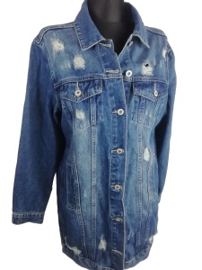 Kurtka katana jeans damska długa rozmiar 38-40 