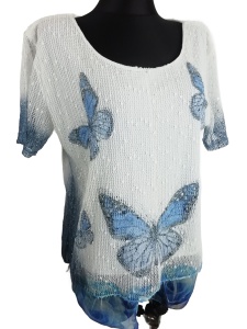 Bluzka włoska w motyle rozmiar 40-42 wiskoza 