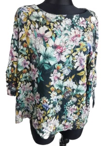 Bluzka letnia w kwiaty H&M rozmiar 44 wiskoza 