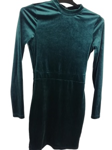 Sukienka zielony aksamit H&M Divided rozmiar 36 