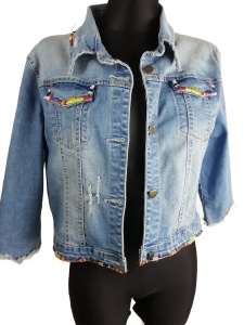 Kurtka katana jeans damska hipisowska rozmiar 40