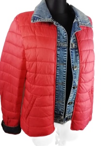 Super kurtka pikowana damska jeans rozmiar 40-42 