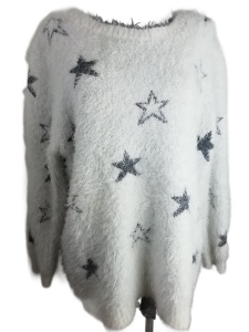 Sweter moherowy w gwiazdki C&A rozmiar 42 44 