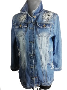 Kurtka katana zdobiona jeans damska House rozmiar 38