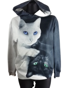 Bluza z kotkiem rozmiar 36-38 ma kaptur 
