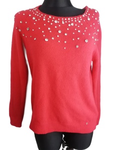 Sweter damski zdobiony perełkami Monnari rozmiar 36