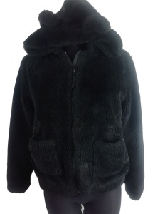 Kurtka futerko damskie H&M rozmiar 164 lub 36 z kapturem 
