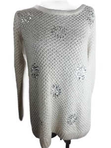Sweter damski zdobiony F&F rozmiar 46