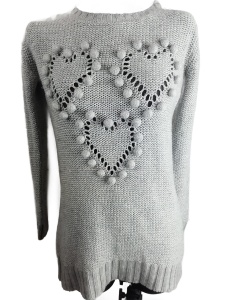 Sweter w serca I love Girls rozmiar 36