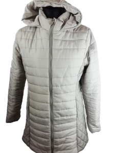 Kurtka długa ocieplana damska z kapturem rozmiar 38