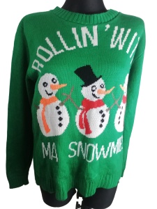 Sweter świąteczny Bałwan Boohoo rozmiar 36-38 